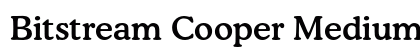 Bitstream Cooper Medium Preview
