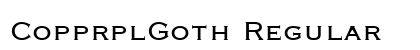 CopprplGoth Regular Preview