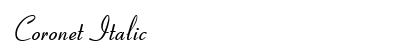 Coronet Italic Preview