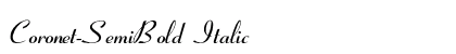 Coronet-SemiBold Italic preview