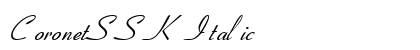 CoronetSSK Italic preview