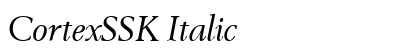 CortexSSK Italic preview
