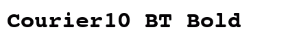 Courier10 BT Bold Preview