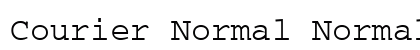 Courier Normal Normal preview
