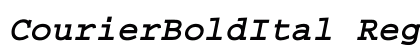 CourierBoldItal Regular preview
