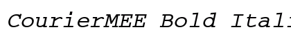 CourierMEE Bold Italic Preview