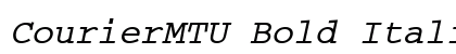 CourierMTU Bold Italic Preview