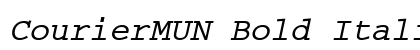 CourierMUN Bold Italic Preview