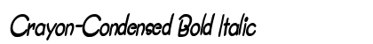 Crayon-Condensed Bold Italic Preview