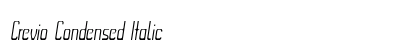 Crevio Condensed Italic Preview