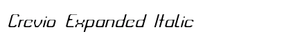 Crevio Expanded Italic Preview