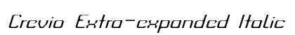 Crevio Extra-expanded Italic preview