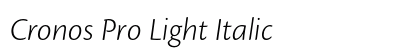Cronos Pro Light Italic Preview