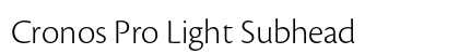Cronos Pro Light Subhead Preview