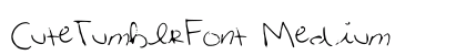 CuteTumblrFont Medium preview