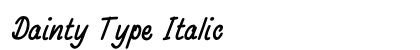 Dainty Type Italic Preview