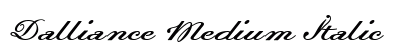 Dalliance Medium Italic Preview