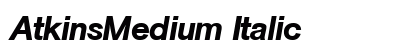 AtkinsMedium Italic Preview