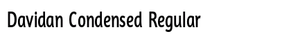 Davidan Condensed Regular Preview