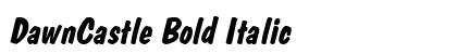 DawnCastle Bold Italic Preview