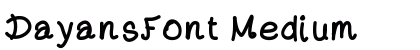 DayansFont Medium preview