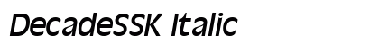 DecadeSSK Italic preview