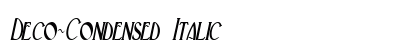 Deco-Condensed Italic Preview