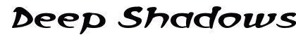 Deep Shadows Extra-expanded Italic preview