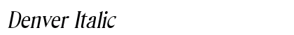 Denver Italic preview