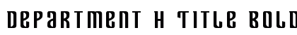 Department H Title Bold Bold preview