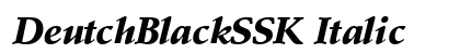 DeutchBlackSSK Italic Preview