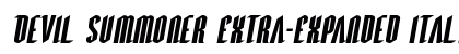 Devil Summoner Extra-Expanded Italic Extra-Expanded Italic preview