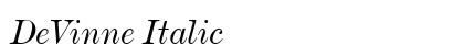 DeVinne Italic preview