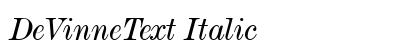DeVinneText Italic preview