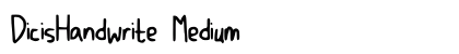 DicisHandwrite Medium preview