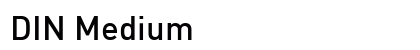 DIN Medium preview