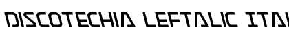 Discotechia Leftalic Italic preview