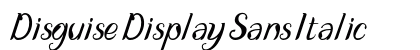 Disguise Display Sans Italic preview