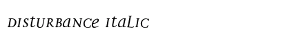 Disturbance Italic preview