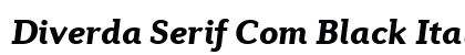 Diverda Serif Com Black Italic Preview