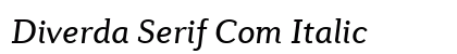 Diverda Serif Com Italic Preview