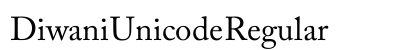 Diwani Unicode Regular preview