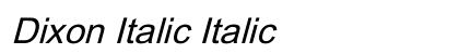 Dixon Italic Italic Preview