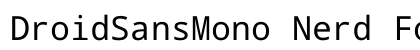 DroidSansMono Nerd Font Mono Book preview