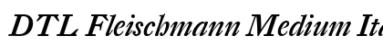 DTL Fleischmann Medium Italic Preview