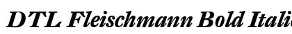 DTL Fleischmann Bold Italic Preview