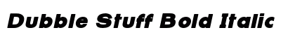 Dubble Stuff Bold Italic Preview