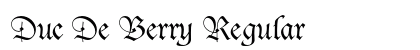 Duc De Berry Regular Preview