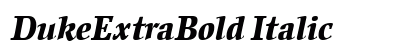 DukeExtraBold Italic Preview