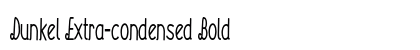 Dunkel Extra-condensed Bold Preview